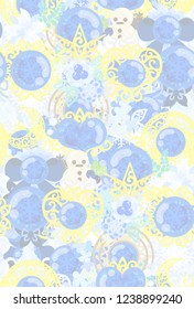 The texture that is made with miscellaneous goods which imaged winter