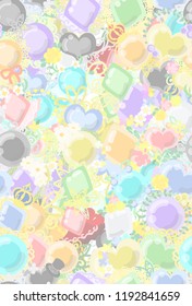 The texture that is made with various jewels