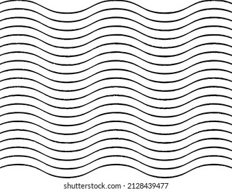 Texture: Thin Wavy Symmetrical Hand Drawn Line - Background Pattern 