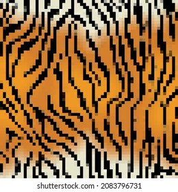 
Texture tiger. Pixel art background