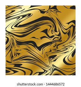 Texture of tiger skin, black and gold background