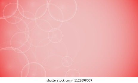 Texture of transparent abstract unique transparent round light different beautiful airy bright bubbles, a camel on a pink background. Vector illustration.