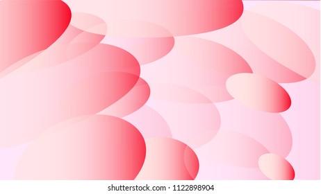 Texture of transparent pink abstract volumetric unique magic round and oval different shapes of light beautiful air cosmic bubbles, drops on a pink background. Vector illustration.