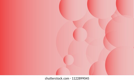 Texture of transparent pink abstract volumetric unique transparent round and oval different shapes of light beautiful airy bright bubbles, drops on a pink background. Vector illustration.