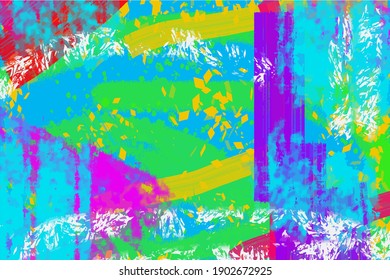 texture variety color painting Brushed  Abstract Background. Vibrant paint pattern backdrop. Chaotic brushstrokes painting. Images good use for background, wallpaper, invitation, art of box