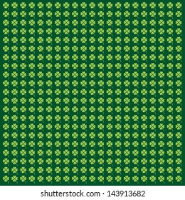 texture vector background with st. patrickÃ?Â´s day motive, green four leaf clovers