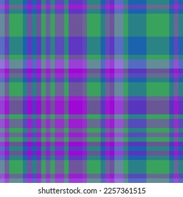 Texture vector check. Fabric seamless pattern. Plaid tartan textile background in pink and violet colors.