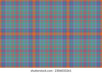 Texture vector fabric. Seamless pattern plaid. Textile background check tartan in cyan and purple colors.