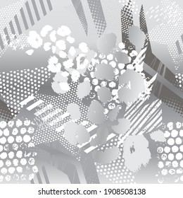Texture vector pattern, gray colors tiger and dots grunge background