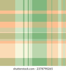 Texture vector pattern of seamless plaid check with a fabric tartan textile background in light and pastel colors.