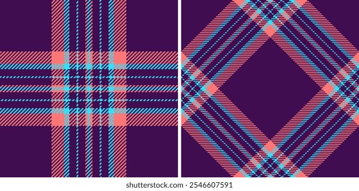 Texture vector pattern of tartan background check with a plaid textile fabric seamless. Set in favorite colours. Chic home decor ideas.