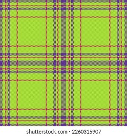 Texture vector plaid. Tartan fabric pattern. Textile check background seamless in violet and pink colors.