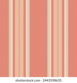 Texture vertical vector of fabric textile stripe with a background pattern lines seamless in orange and red colors.