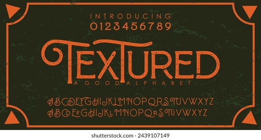 Texture vintage and edgy look with this bold, distressed font featuring a dirty, noisy texture. Great for fashion, sports, movies, logos, and urban style alphabets on rusted backgrounds.