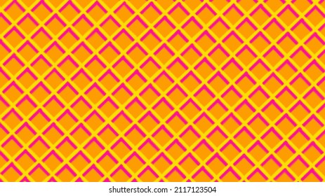 La textura del gofre, un cono de helado. Ilustración de dibujos animados para web, sitio, publicidad, cartel, cartel, ilustración vectorial fondo de pantalla