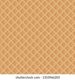 The texture of the waffles. Seamless pattern. Endless picture. Vector illustration. For packaging, advertising, cafe and restaurant menus.