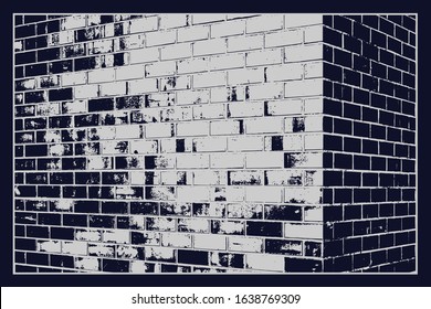 The texture of the wall with stonework of the correct rectangular shape. Bricks laid in rows fill the background. Vector illustration.