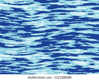 The texture of the water. Abstract natural background with different shades of blue. Vector illustration 