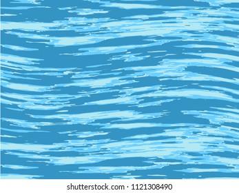 The texture of the water. Abstract natural background with different shades of blue. Vector illustration