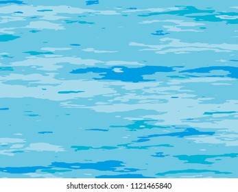 The texture of the water. Abstract natural background with different shades of blue. Vector illustration 