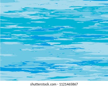 The texture of the water. Abstract natural background with different shades of blue. Vector illustration