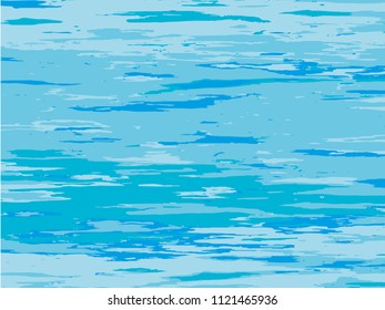 The texture of the water. Abstract natural background with different shades of blue. Vector illustration 