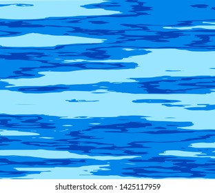 The texture of the water. Abstract natural background with different shades of blue. Vector illustration