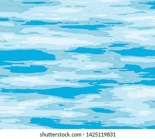 The texture of the water. Abstract natural background with different shades of blue. Vector illustration
