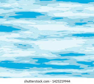 The texture of the water. Abstract natural background with different shades of blue. Vector illustration
