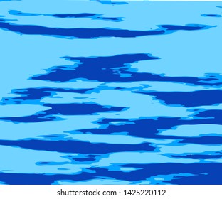 The texture of the water. Abstract natural background with different shades of blue. Vector illustration