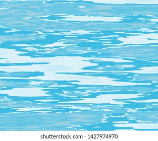 The texture of the water. Abstract natural background with different shades of blue. Vector illustration