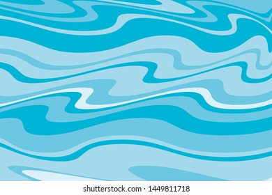 The texture of the water. Abstract natural background with different shades of blue. Vector illustration
