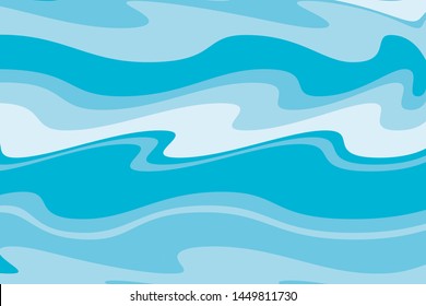 The texture of the water. Abstract natural background with different shades of blue. Vector illustration
