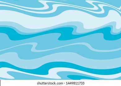 The texture of the water. Abstract natural background with different shades of blue. Vector illustration
