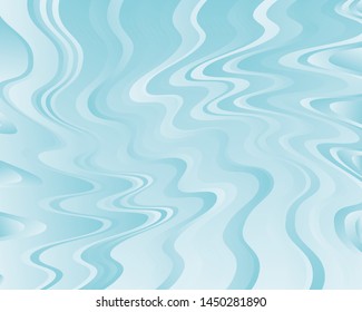 The texture of the water. Abstract natural background with different shades of blue. Vector illustration Blue wavy stripes