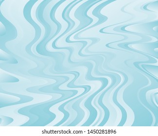 The texture of the water. Abstract natural background with different shades of blue. Vector illustration Blue wavy stripes
