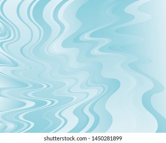 The texture of the water. Abstract natural background with different shades of blue. Vector illustration Blue wavy stripes