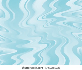 The texture of the water. Abstract natural background with different shades of blue. Vector illustration Blue wavy stripes