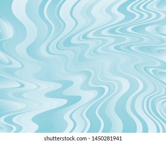 The texture of the water. Abstract natural background with different shades of blue. Vector illustration Blue wavy stripes