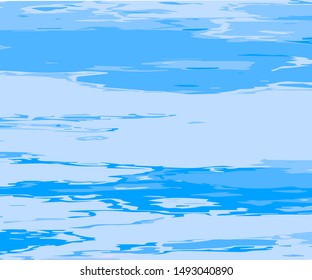 The texture of the water. Abstract natural background with different shades of blue. Vector illustration