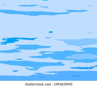 The texture of the water. Abstract natural background with different shades of blue. Vector illustration