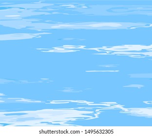 The texture of the water. Abstract natural background with different shades of blue. Vector illustration