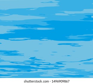 The texture of the water. Abstract natural background with different shades of blue. Vector illustration