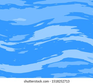 The texture of the water. Abstract natural background with different shades of blue. Vector illustration