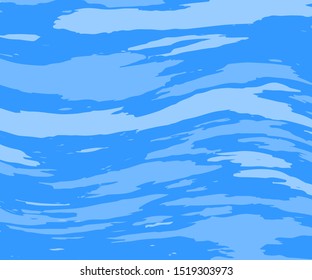 The texture of the water. Abstract natural background with different shades of blue. Vector illustration