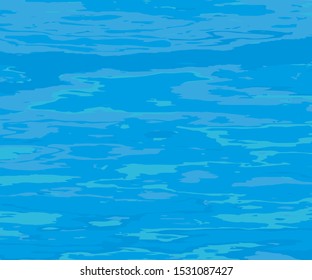 The texture of the water. Abstract natural background with different shades of blue. Vector illustration