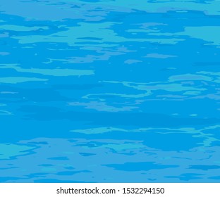 The texture of the water. Abstract natural background with different shades of blue. Vector illustration