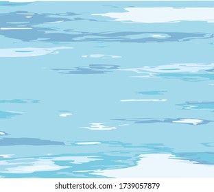 The texture of the water. Abstract natural background with different shades of blue. Vector illustration