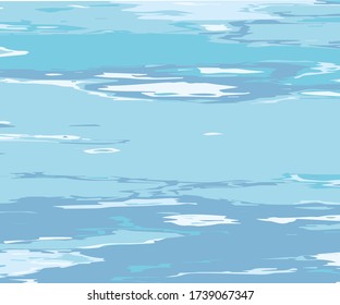 The texture of the water. Abstract natural background with different shades of blue. Vector illustration