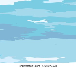 The texture of the water. Abstract natural background with different shades of blue. Vector illustration